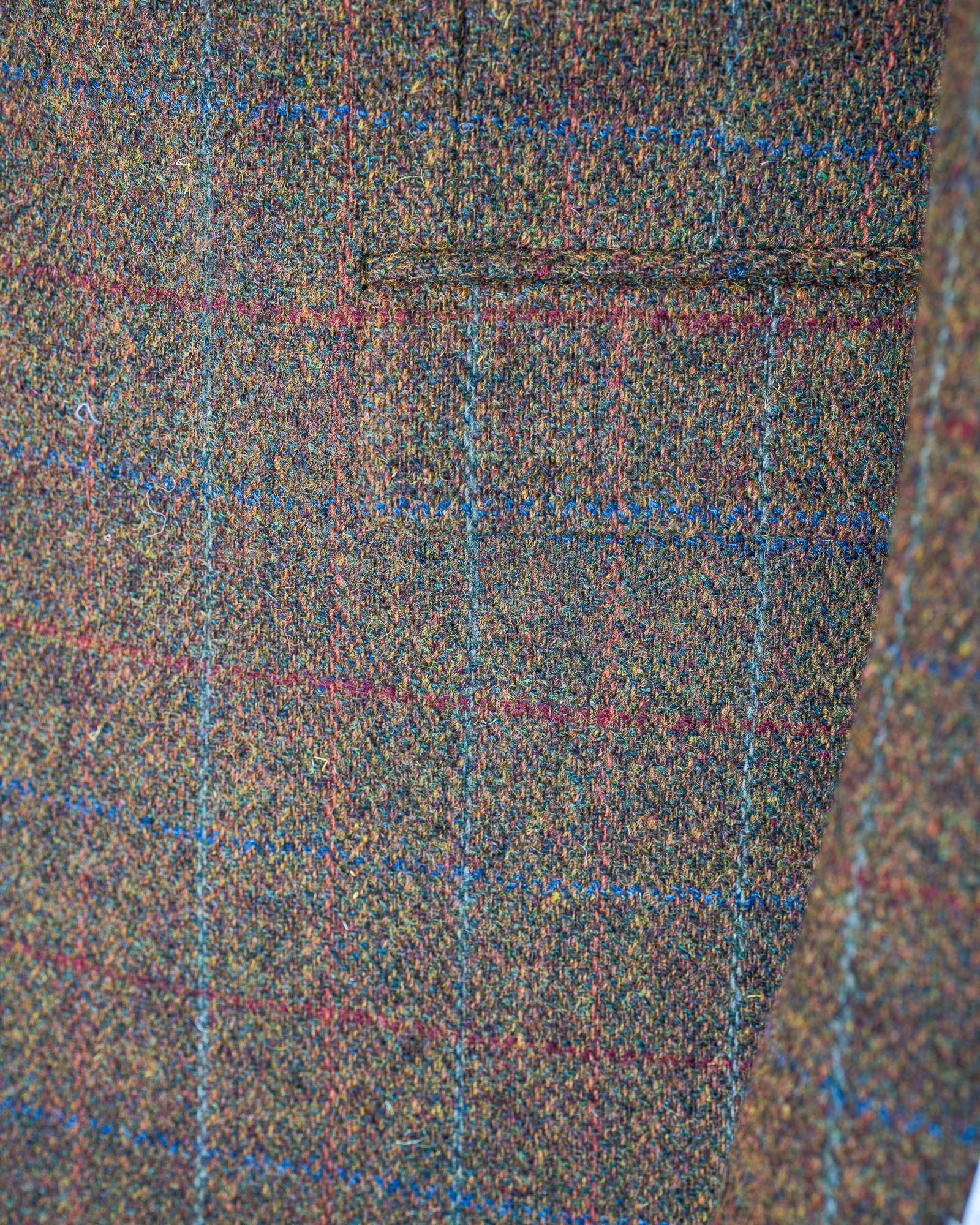Rust Window Pane Harris Tweed All Wool Sport Coat - Woven In Scotland