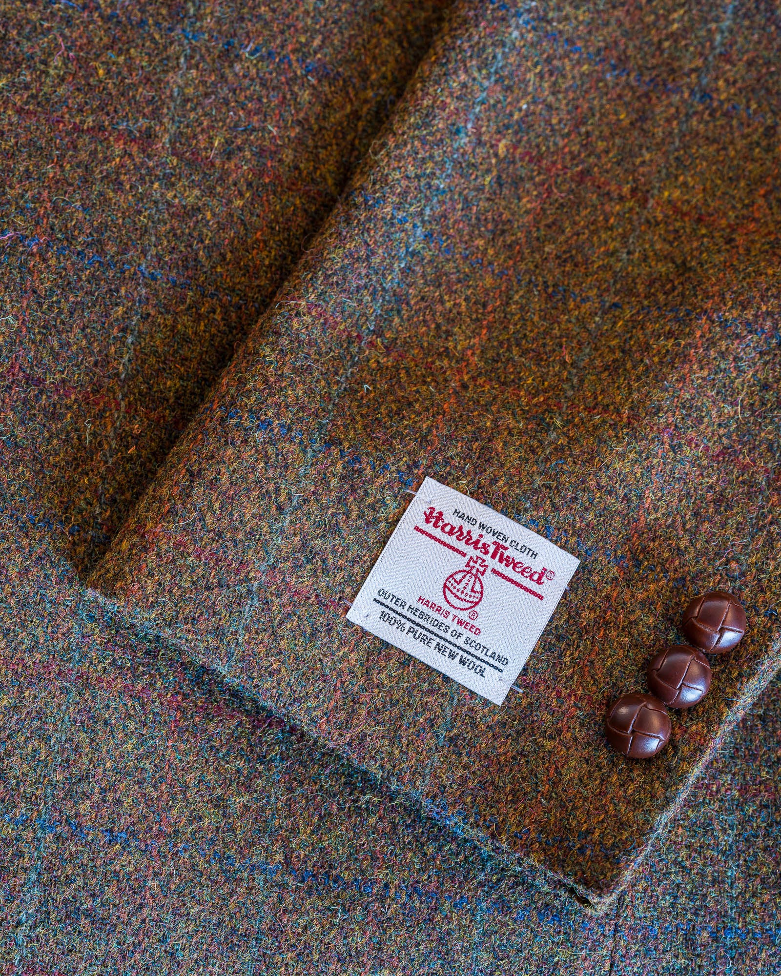 Rust Window Pane Harris Tweed All Wool Sport Coat - Woven In Scotland